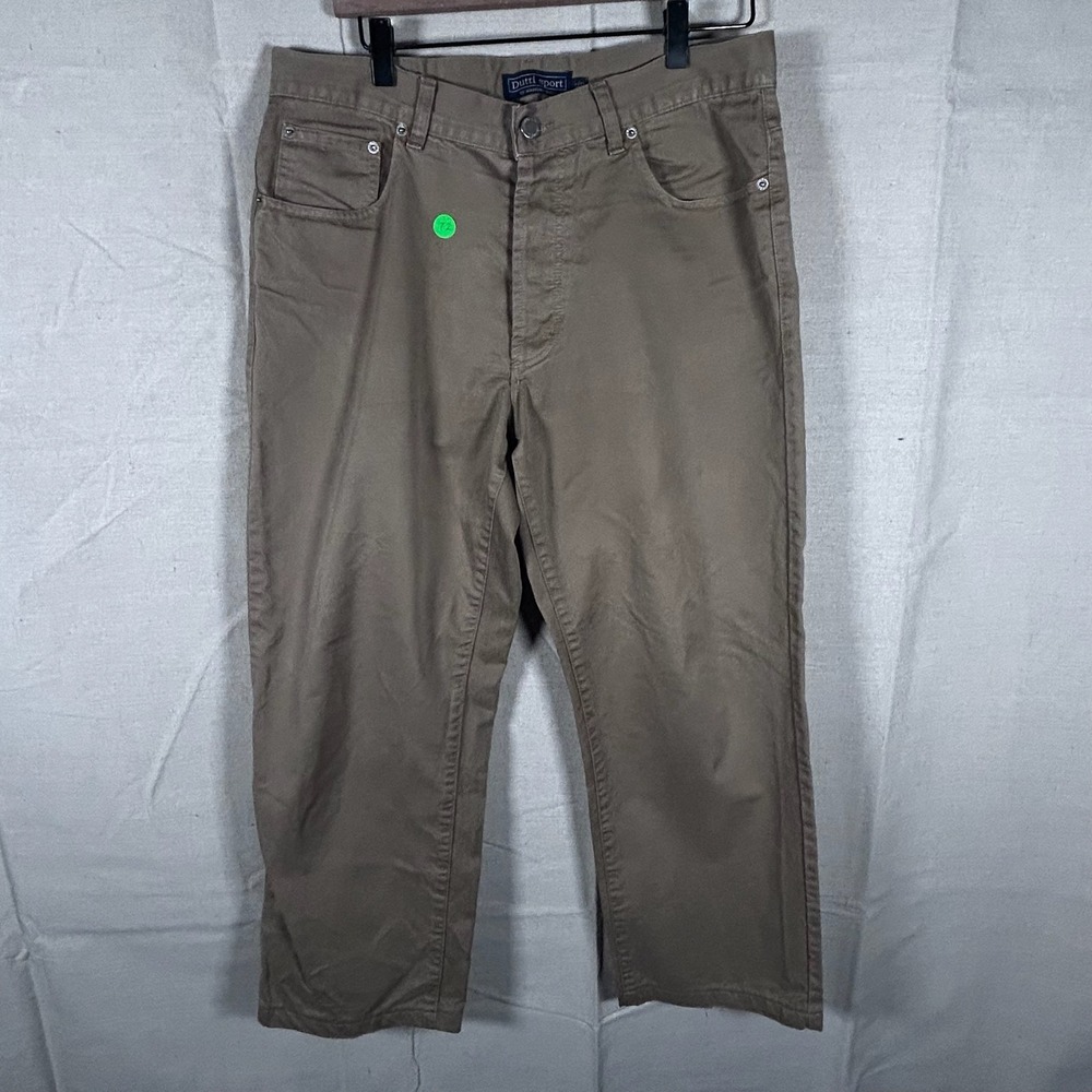 Massimo Dutti‎ Sport Mens Brown Cotton Straight Leg Chino Pants 5 Pocket Casual
